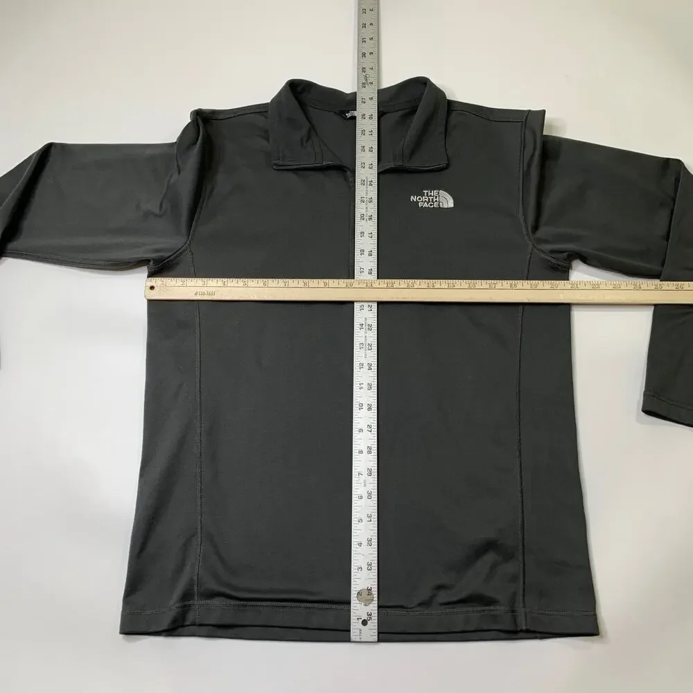 The North Face Sweatshirt Mens M Medium Graphite Tech Glacier 1/4 Zip Pullover